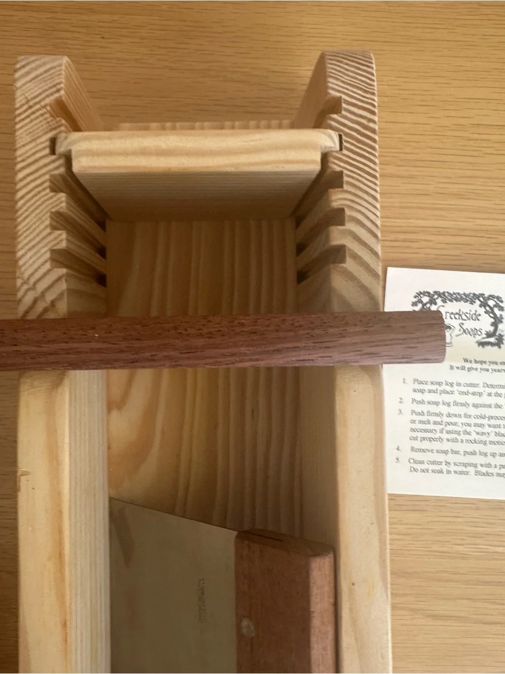 Creekside Soaf Loaves Cutter Wooden 2 Metal Saw Guide Box for Soap Loaves